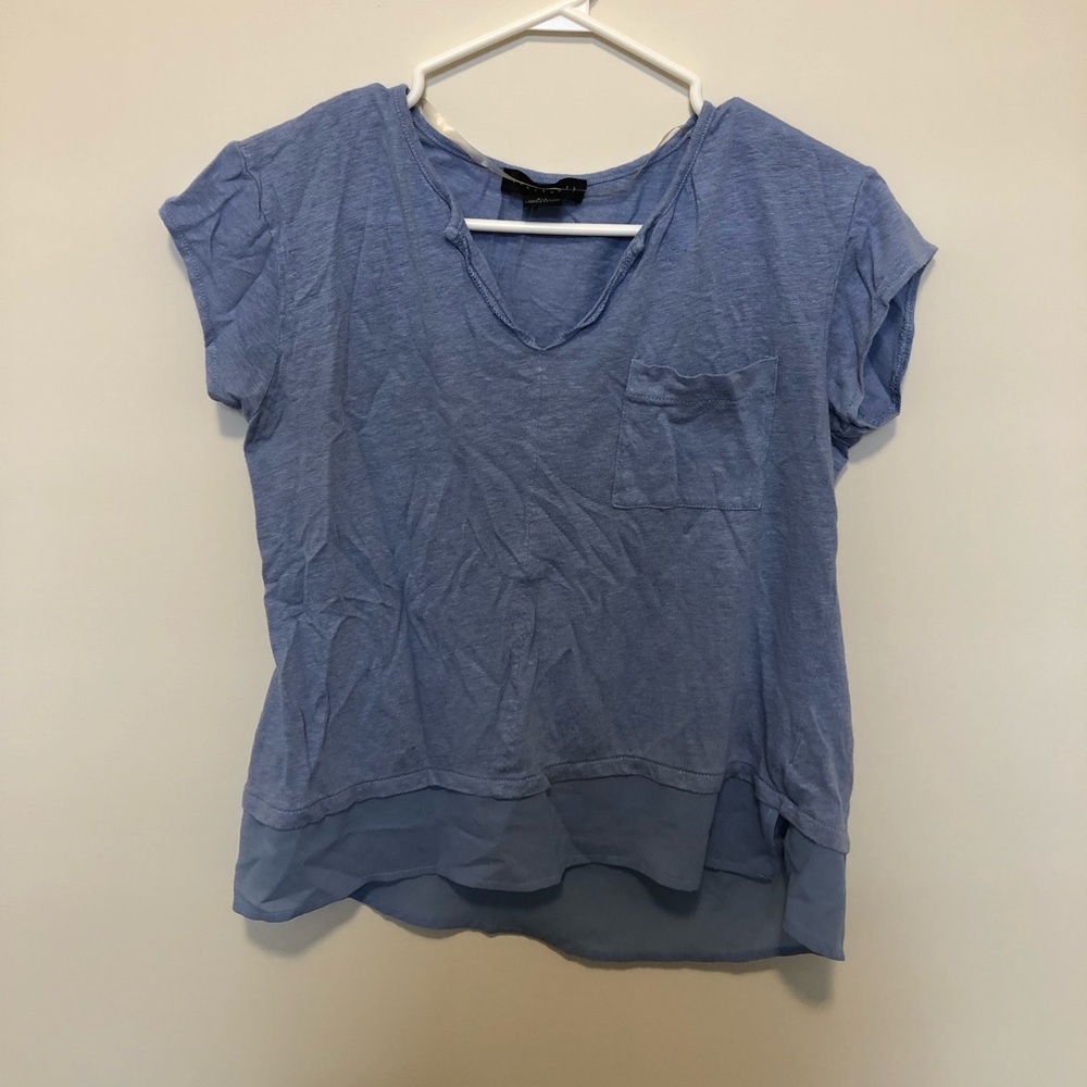 Blue crop top